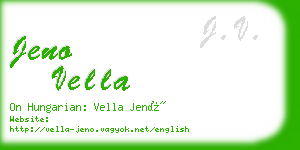 jeno vella business card